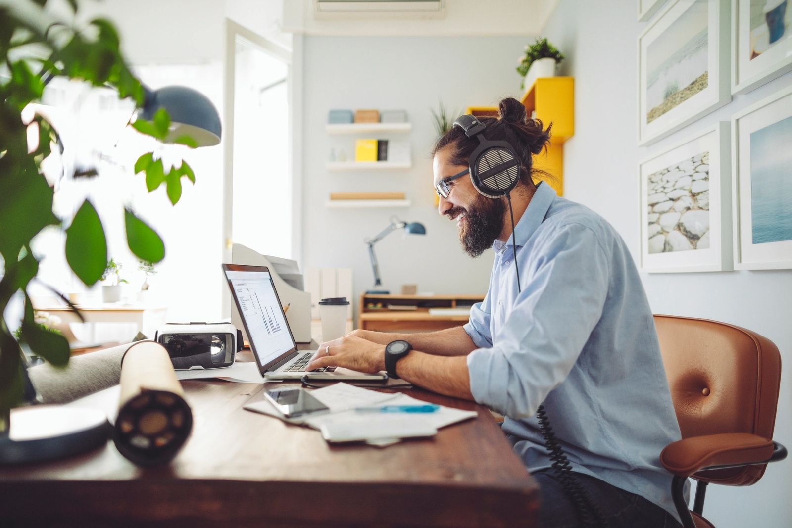 Professional attending a live virtual training session